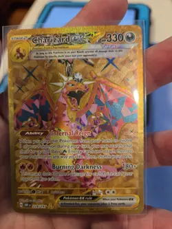 Pokemon TCG Obsidian Flames Charizard Ex 228/197 Hyper Rare Gold - Image 2