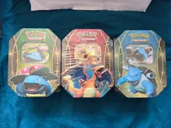 Pokemon Charizard, Blastoise, Venusaur EX TRIO TINS, 2014, NEW & SEALED - Image 1