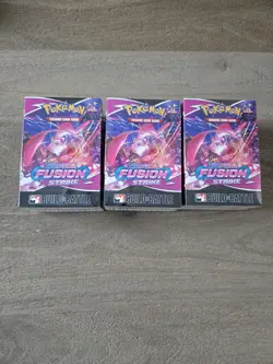 Lot of 3 Pokemon TCG Fusion Strike Build and Battle Box SEALED W/ Stamped Promo - Image 1