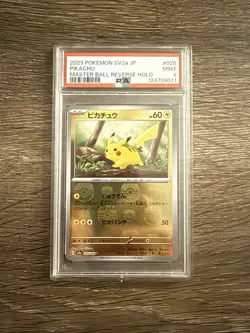 2023 Pokemon Pikachu JPN SV2A: 151 Master Ball Reverse Holo #025 PSA 9 - Image 1