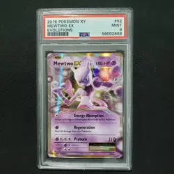 2016 Pokemon: MEWTWO EX 52/108 - [Ultra Rare] - [XY Evolutions] - Mint - PSA 9 - Image 1