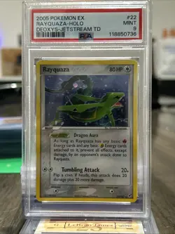 PSA 8 Rayquaza Holo EX Deoxys Jetstream Theme Deck 2005 Pokemon Card #22 - Image 1