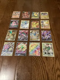 16 Ultra Rare Pokemon Cards Including VMAX, EX, V, And GX - Image 1