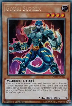COTD-EN010 GOUKI SUPREX RARE 1ST EDITION YuGiOh CARD - Image 1
