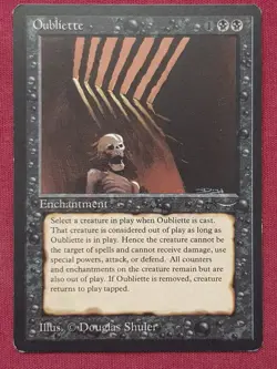 Magic The Gathering ARABIAN NIGHTS OUBLIETTE DARK black card MTG - Image 1