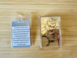 Nintendo Pokemon Burger King Trading Card Gold Plated 23k With Ball And Coa - Image 4