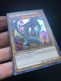 Blue Eyes White Dragon LCKC-EN001 Ultra Rare 1st Edition Holo Yugioh Card NM - Image 3