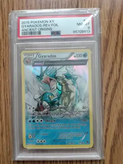 2015 Ancient Origins #21 Gyarados Reverse Holo PSA 8 - Pokemon XY Graded Card - Image 1