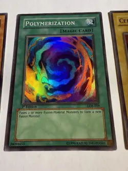 Yugioh LOB-059 Card Lot 1st Edition Polymerization Unlimited Ed Celtic Guardian - Image 3