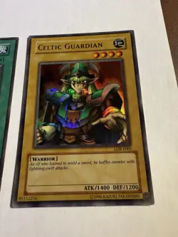 Yugioh LOB-059 Card Lot 1st Edition Polymerization Unlimited Ed Celtic Guardian - Image 4