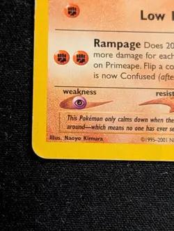 Primeape 18/18 Southern Island Promo Pokemon Card Non Halo HP - Image 5