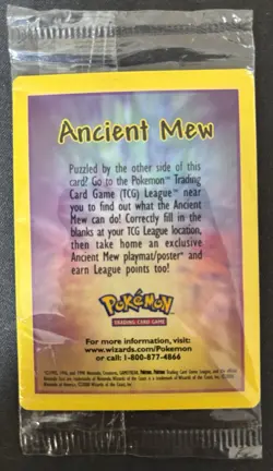 New + Sealed ANCIENT MEW Movie Promo Pokemon Card 2000 English Wizards Holo Foil - Image 2