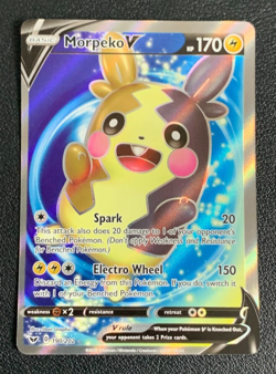 Morpeko V 190/202 Sword & Shield Base Full Art Ultra Rare Pokemon TCG Card NM - Image 1
