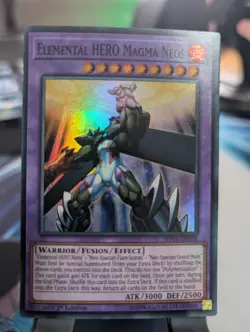 YuGiOh! Elemental HERO Magma Neos SHVA-EN034 Super Rare 1st Ed - Image 1