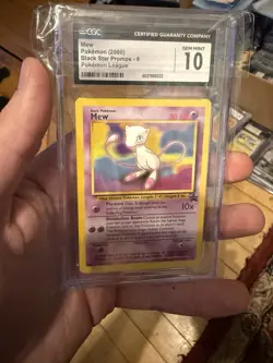 CGC 10 Mew 2000 Black Star Promos 8 Pokemon League Pokemon Card NON HOLO - Image 1