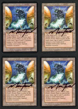 ***4x Urza's Power Plant Signed*** MTG Antiquities Mark Tedin Magic Kid Icarus - Image 1