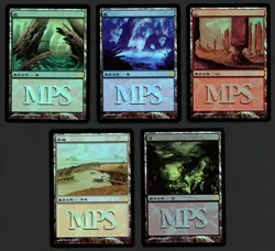 ***5x FOIL Basic Land MPS Promo Lot*** MTG Promo Magic Kid Icarus - Image 1