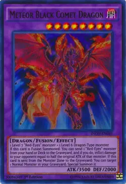 Meteor Black Comet Dragon - GFTP-EN096 - Ultra Rare - 1st Edition - Lightly Play - Image 1