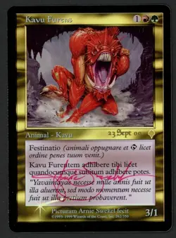 ***FOIL Italian Raging Kavu Signed*** MTG Invasion Arnie Swekel Magic Kid Icarus - Image 1