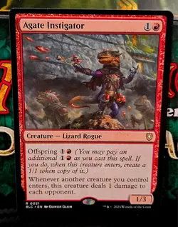 magic the gathering - Agate Instigator - Creature - Lizard Rogue - Rare - Red - Image 1
