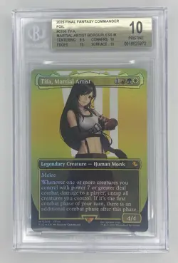 2025 Magic Final Fantasy BGS Pristine 10 Borderless Tifa Martial Artist Foil 206 - Image 1