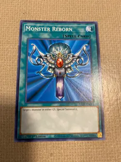 Yu-Gi-Oh! monster reborn mint common 1st ed LED-EN012 - Image 1