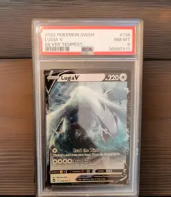 2022 Pokemon - Lugia V 138/195 Swsh12: Sword & Shield - Silver Tempest - PSA 8 - Image 1