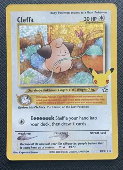 Pokemon Celebrations 25th Anniversary 20/111 Cleffa Holo Rare NM-M Pack Fresh - Image 1