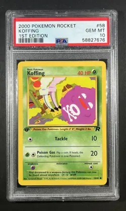 Koffing #58 2000 Pokemon Rocket PSA 10 250001 - Image 1