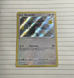 2021 Pokemon Sword Shield Shining Fates Bunnelby Shiny Vaults #SV097/SV122 - Image 1