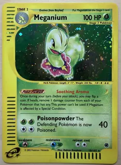 Meganium Holo Rare 018/165 Expedition Base Set E Reader Pokemon TCG - Image 1