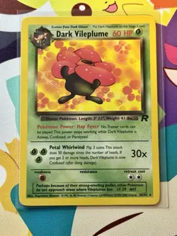 TCG Pokemon English Vintage Dark Vileplume 30/82 Team Rocket Regular Unlimited - Image 1