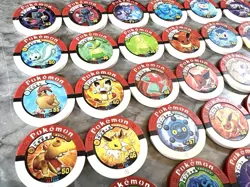 Pokemon Battrio Coin Lots 49 with Case & Memory Key Arcade Game Item in Japan - Image 4