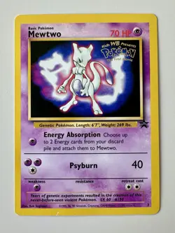 1999 Vintage POKEMON TCG MEWTWO #3 The First Movie Black Star Promo Set - Image 1