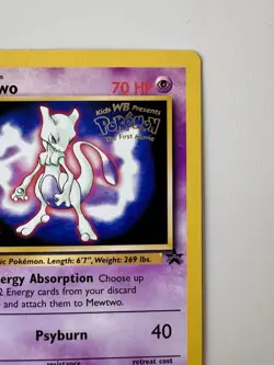 1999 Vintage POKEMON TCG MEWTWO #3 The First Movie Black Star Promo Set - Image 3