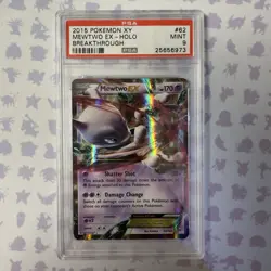 Pokemon 2015 XY Breakthrough MEWTWO EX PSA 9 #62 Mint RARE - Image 4