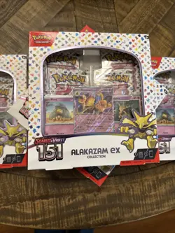 Pokemon TCG Scarlet and Violet - 151 Alakazam ex Collection Box - 4 Packs 820650855269 - Image 2