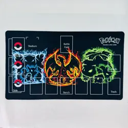 Charizard Pokemon Playmat W/ Zones Trading Card Game Play Mat - Image 1