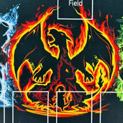Charizard Pokemon Playmat W/ Zones Trading Card Game Play Mat - Image 3