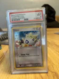 2004 Pokemon Togepi Reverse Holo EX Hidden Legends Card 78/101 PSA 9 Mint - Image 1