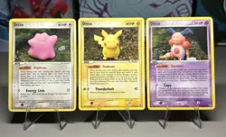 Pokemon EX Delta Species Non-Holo Ditto 3 Card Lot Pikachu - Mr. Mime - Ditto - Image 1