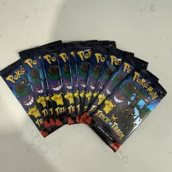 11 Packs Pokemon TCG Trick or Trade Booster Packs 2024 Halloween Card Lot Bundle - Image 1
