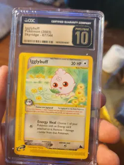(POP 2) CGC 10 PRISTINE Igglybuff 67/144 Skyridge Baby Pokemon Card - Image 2