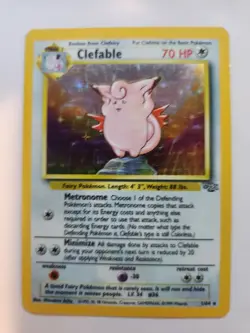 Clefable Jungle Set Holo Base Pokemon Card WOTC - Image 1