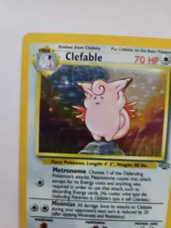 Clefable Jungle Set Holo Base Pokemon Card WOTC - Image 2