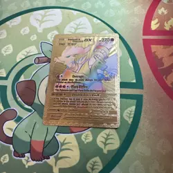 Reshiram Charizard GX Gold Foil Fan Art Pokemon Card Display Card - Image 1