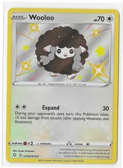 Wooloo - SV103/SV122 - Pokemon Shining Fates Sword Shield Shiny Rare Card NM - Image 1