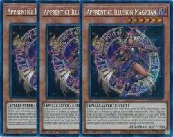 3x Yu-Gi-Oh! Apprentice Illusion Magician RA04-EN023 Secret Rare Playset - Image 1