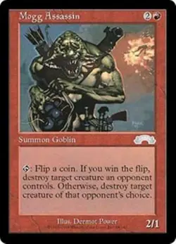 MOGG ASSASSIN Exodus MTG Red Creature LP - Image 1