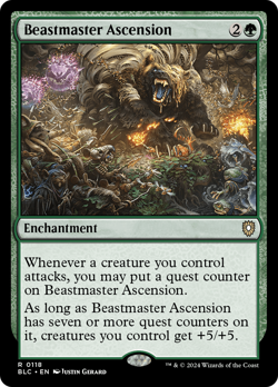 Beastmaster Ascension #118 | Near Mint | BLC Bloomburrow Commander Magic MTG - Image 1